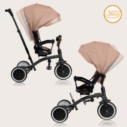 Lionelo - Tricycle pour enfant TRIS PLUS Beige sable