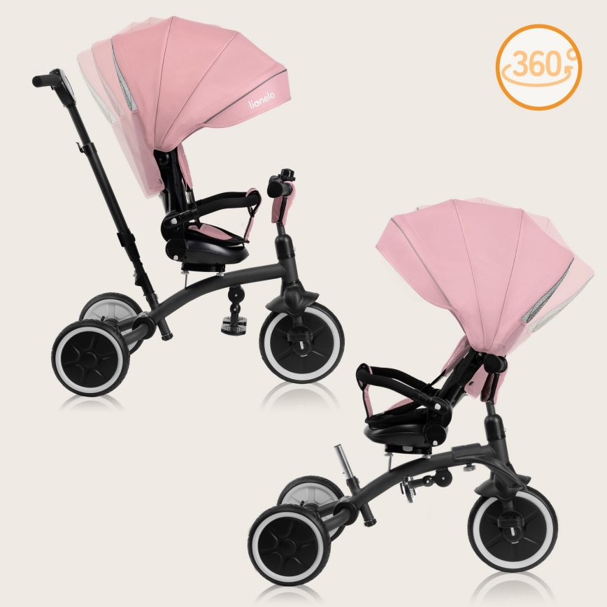 Lionelo - Tricycle pour enfant TRIS PLUS Rose