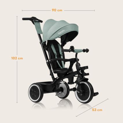 Lionelo - Tricycle pour enfants BERRY Green Forest