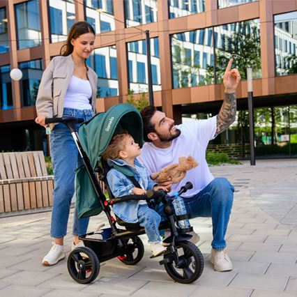 Lionelo - Tricycle pour enfants HAARI vert/noir
