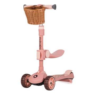 Lionelo - Trottinette 2-en-1 pour enfant FRANKY rose