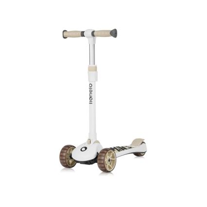 Lionelo - Trottinette 2 en 1 pour enfants FRANKY blanc/beige