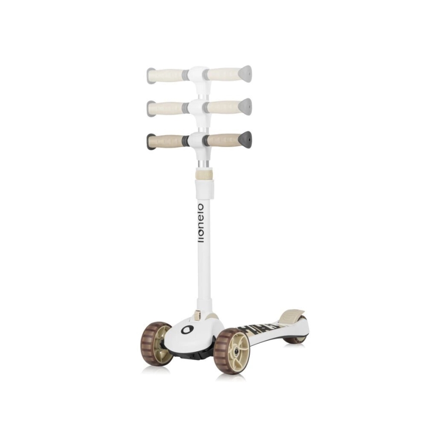 Lionelo - Trottinette 2 en 1 pour enfants FRANKY blanc/beige