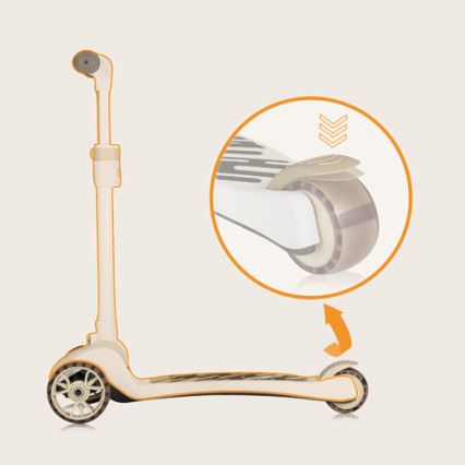 Lionelo - Trottinette enfant 2en1 FRANKY blanc/beige