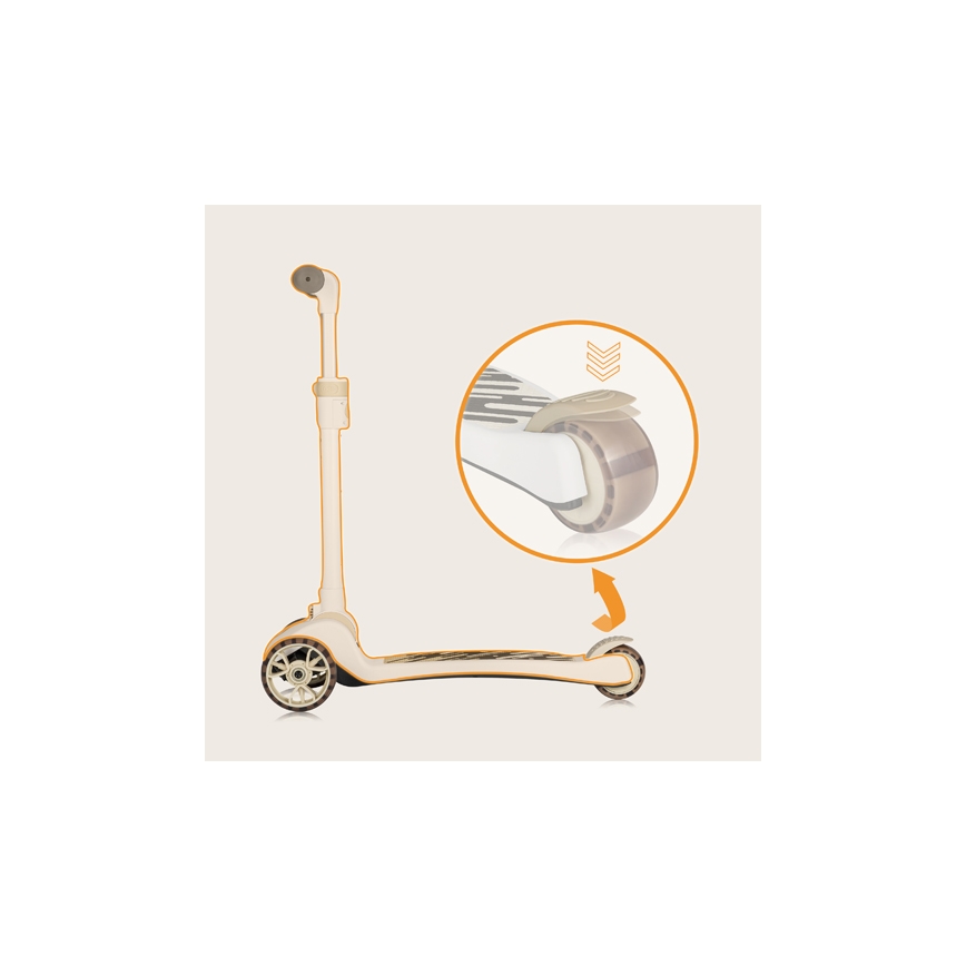 Lionelo - Trottinette enfant 2en1 FRANKY blanc/beige