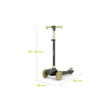 Lionelo - Trottinette enfant JESSY gris/vert