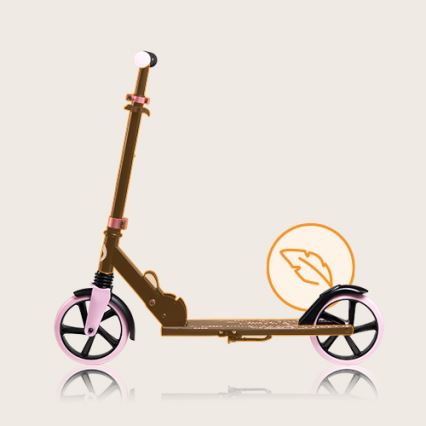 Lionelo - Trottinette LUCA pour enfant noire/rose