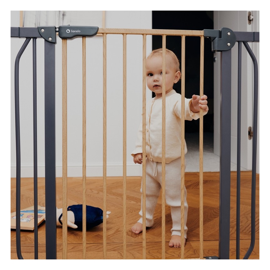 Lionelo - Veiligheidshekje TRUUS SLIM zwart/bruin