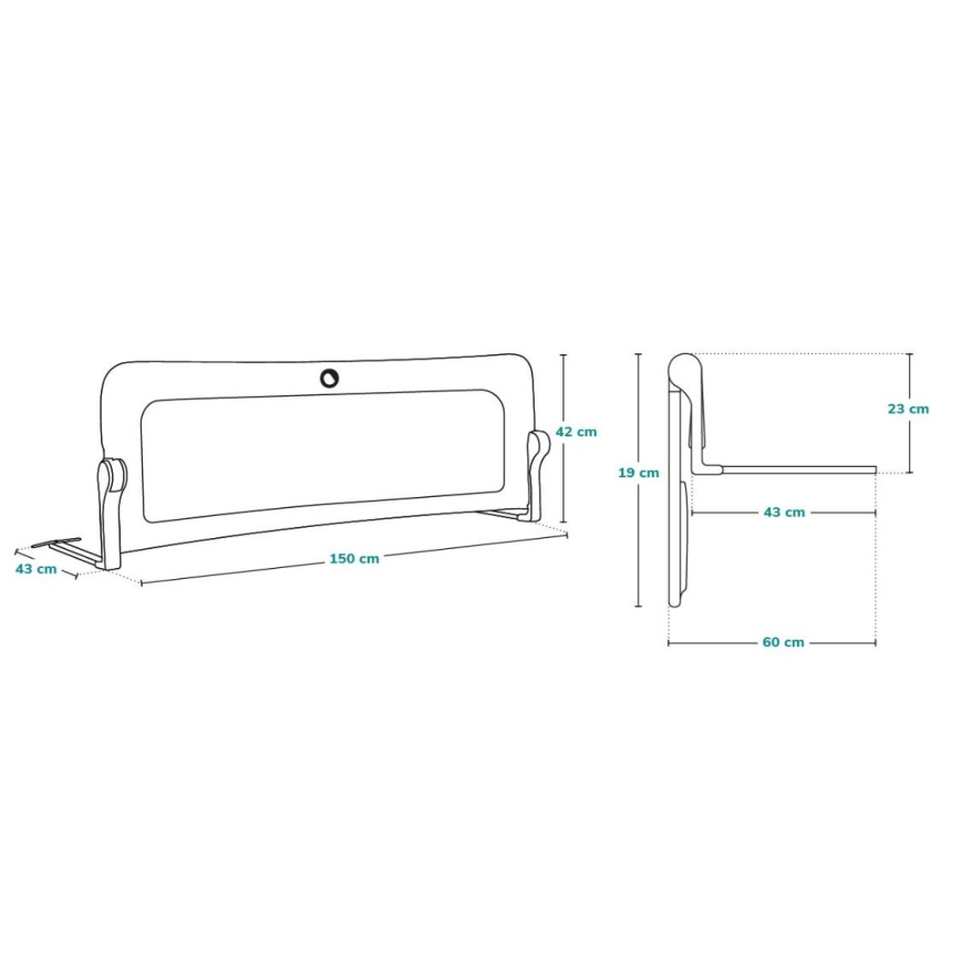 Lionelo - Veiligheidshek voor bed EVA beige