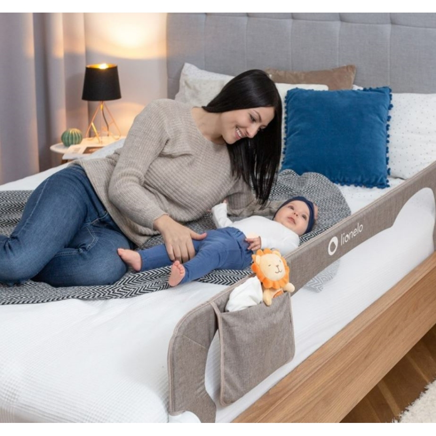 Lionelo - Veiligheidshekje voor bed EVA grijs