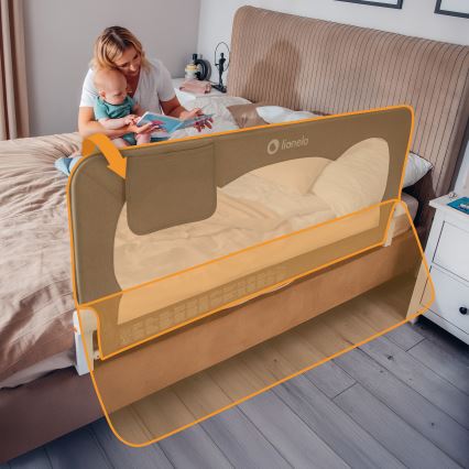 Lionelo - Veiligheidshekje voor bed HANNA Grijs melange