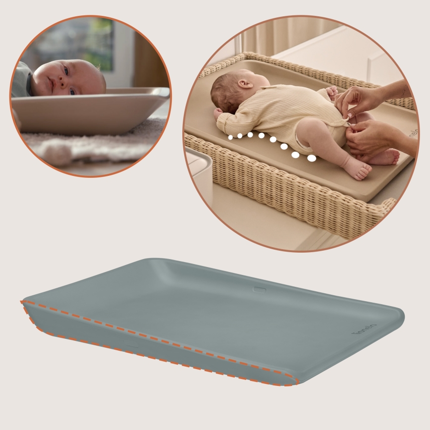 Lionelo - Verschoonmat MEGS 49x70 cm Grey Dove