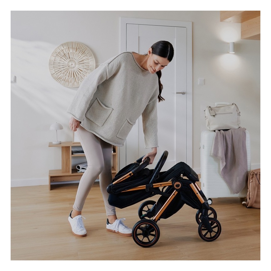 Lionelo - Wandelwagen CLOE zwart/goud