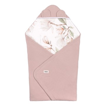 Lionelo - Wikkeldeken voor autostoeltje TRAVEL SWADDLE 90x90 cm Beige Magnolia