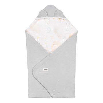 Lionelo - Wikkeldoek voor autostoel TRAVEL SWADDLE 90x90 cm Grijs Ballon