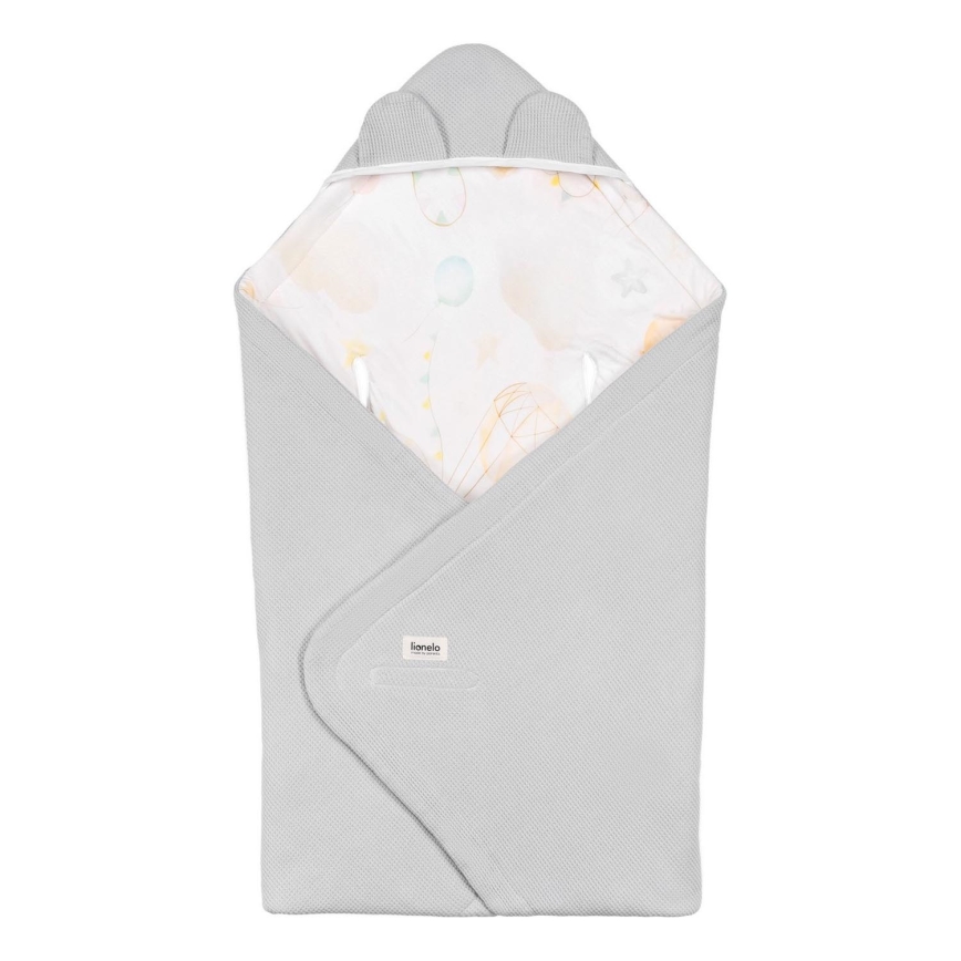 Lionelo - Wikkeldoek voor autostoel TRAVEL SWADDLE 90x90 cm Grijs Ballon