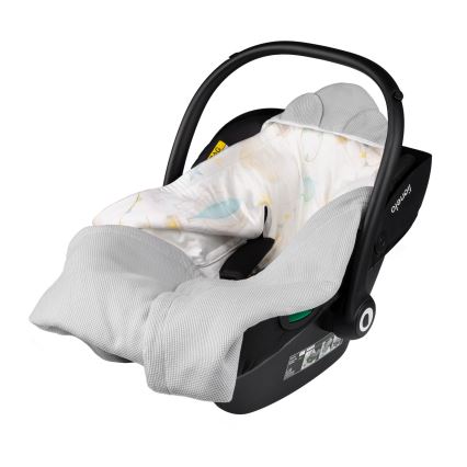 Lionelo - Wikkeldoek voor autostoel TRAVEL SWADDLE 90x90 cm Grijs Ballon