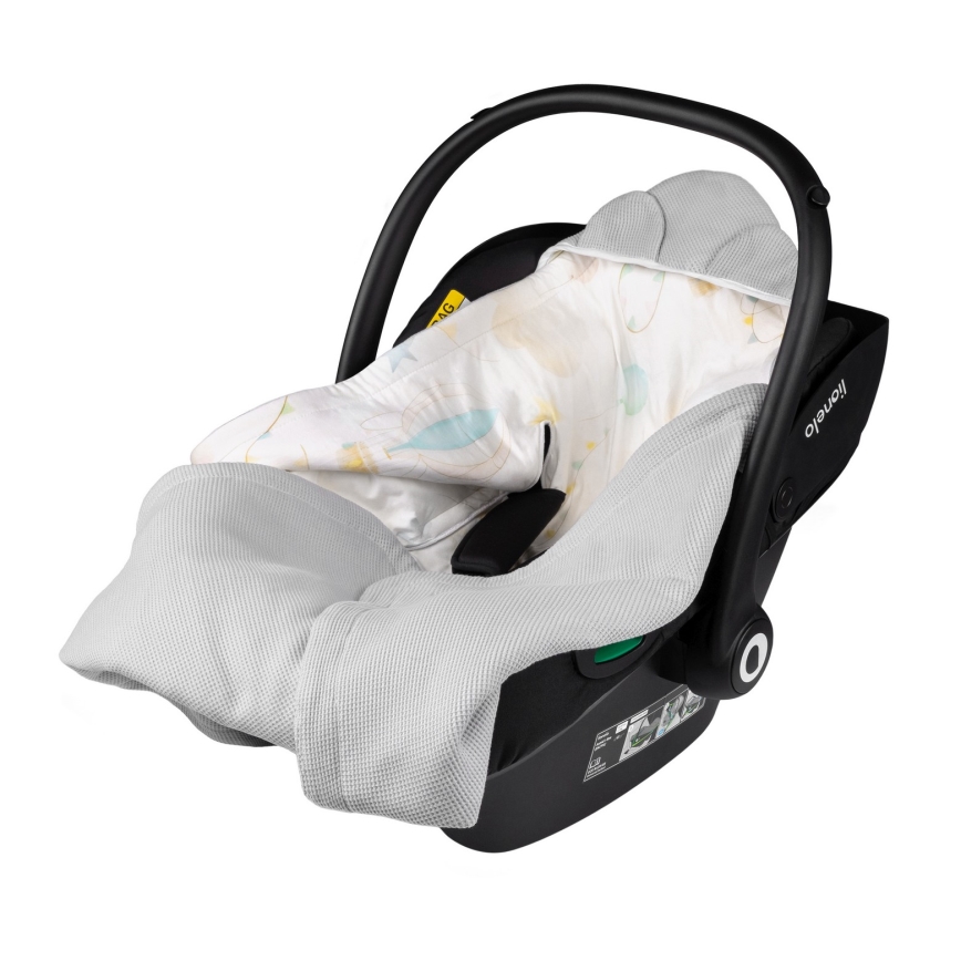 Lionelo - Wikkeldoek voor autostoel TRAVEL SWADDLE 90x90 cm Grijs Ballon