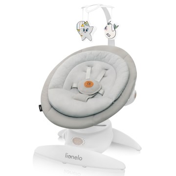 Lionelo - Wipstoel met melodie MELL Beige Sand 4xAA + afstandsbediening