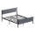 Lit 2 places en métal KAROM 120 x 200 cm, gris — supporte jusqu'à 120 kg