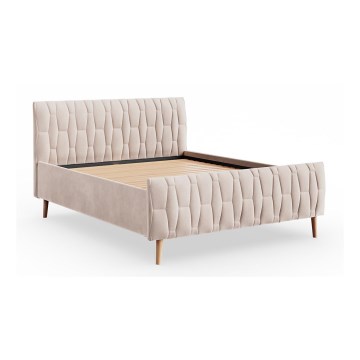 Lit à capitonnage sans matelas FLORA 180x200 cm beige