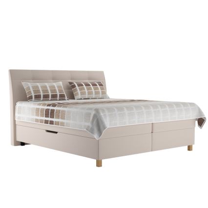 Lit à sommier tapissier avec matelas BEA 180x200 cm beige
