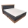 Lit Boxspring avec matelas et surmatelas avec espace de rangement JASMINE 180x200 cm gris