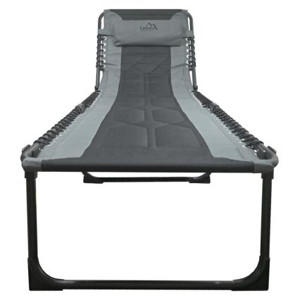 Lit de camping pliant gris