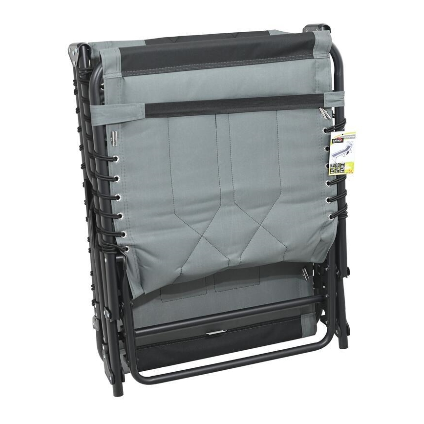 Lit de camping pliant gris