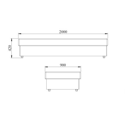 Lit de jour avec matelas à ressorts et espace de stockage NOE 90x200 gris/noir