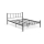 Lit double en métal ORMEL 160 x 200 cm, noir, charge maximale 200 kg