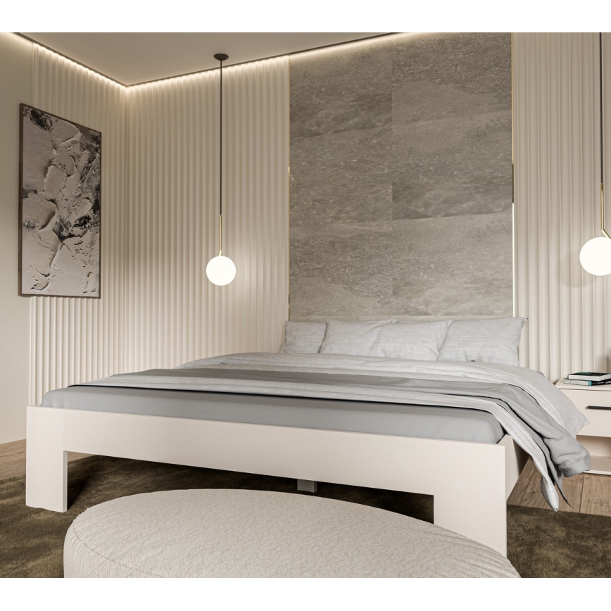 Lit double PIROA 180x200 cm beige