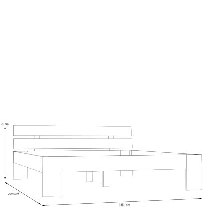 Lit double PIROA 180x200 cm beige