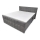 Lit rembourré à réglage électrique avec matelas et surmatelas HELEN 180x200 cm gris