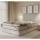 Lit rembourré avec matelas et espace de stockage GRACE 140x200 cm gris