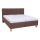 Lit rembourré avec matelas et espace de stockage MARIA 160x200 cm marron