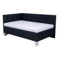 Lit rembourré avec matelas et espace de stockage MARIA PETITE 120x200 cm anthracite