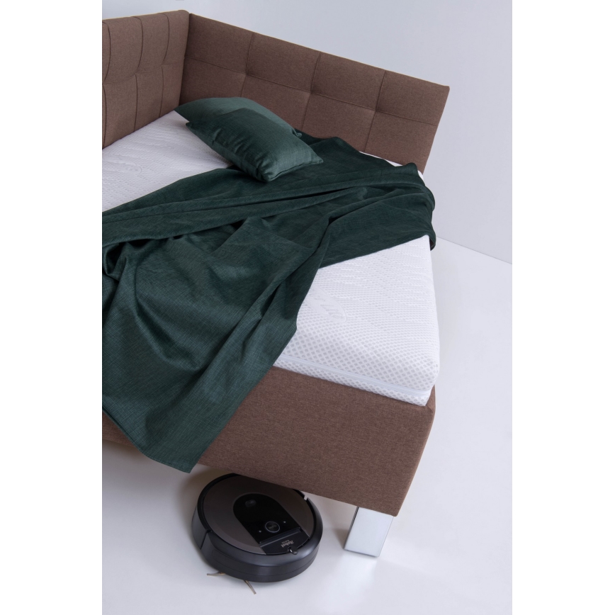 Lit rembourré avec matelas et espace de stockage MARIA PETITE 120x200 cm marron