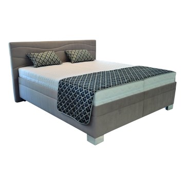 Lit rembourré avec matelas WINDSOR 180x200 cm beige