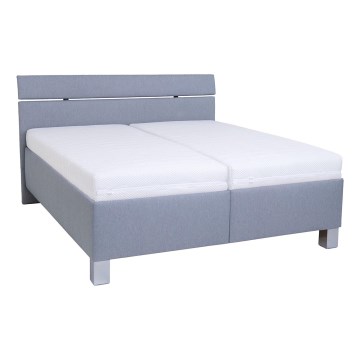 Lit rembourré avec un espace de stockage sans matelas ALIS 160x200 cm gris clair