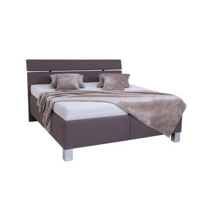 Lit rembourré avec un espace de stockage sans matelas ALIS 180x200 cm marron