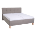 Lit rembourré avec un espace de stockage sans matelas MARIA 160x200 cm taupe