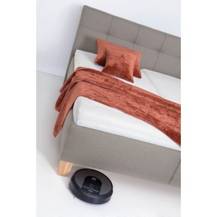 Lit rembourré avec un espace de stockage sans matelas MARIA 160x200 cm taupe