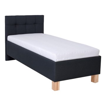 Lit rembourré avec un espace de stockage sans matelas MARIA ONE 90x200 cm anthracite