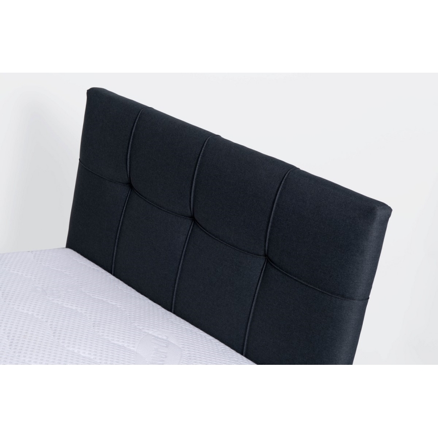 Lit rembourré avec un espace de stockage sans matelas MARIA ONE 90x200 cm anthracite