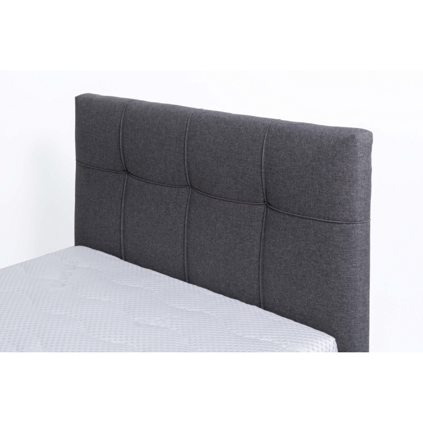 Lit rembourré avec un espace de stockage sans matelas MARIA ONE 90x200 cm gris