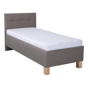 Lit rembourré avec un espace de stockage sans matelas MARIA ONE 90x200 cm taupe