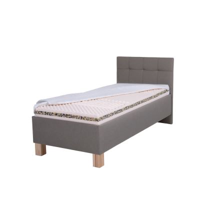 Lit rembourré avec un espace de stockage sans matelas MARIA ONE 90x200 cm taupe