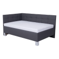 Lit rembourré avec un espace de stockage sans matelas MARIA PETITE 120x200 cm gris