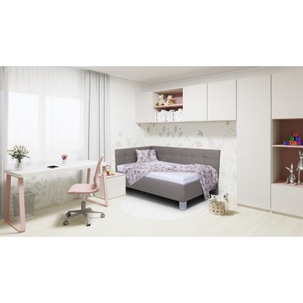 Lit rembourré avec un espace de stockage sans matelas MARIA PETITE 120x200 cm taupe